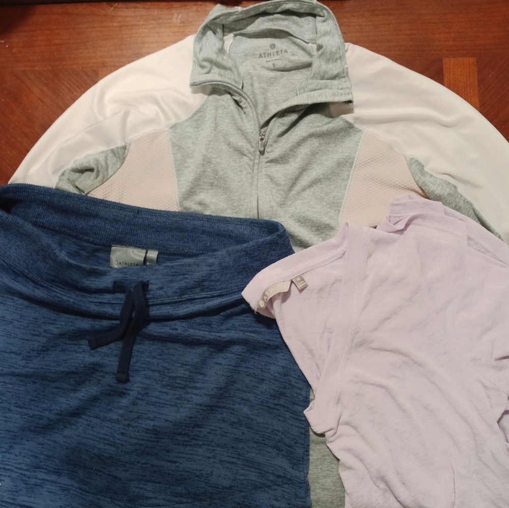 Athleta Skirt, Quarter Zip And T Shirt